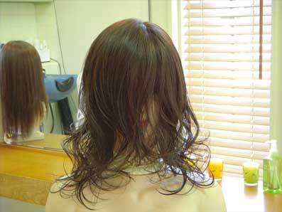医療用ウィッグ ミックス毛 カット前