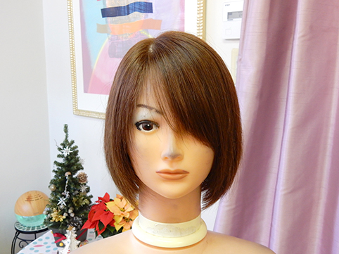 ニューミックス毛 ショートボブ 前髪作った